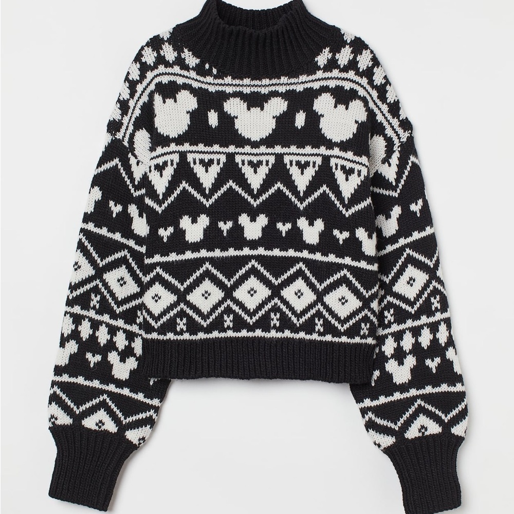H&M x DISNEY MICKEY MOUSE MOCK NECK SWEATER size S - Picture 2 of 10